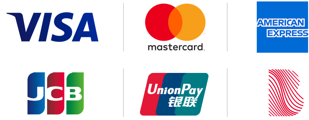 Visa Mastercard Amex JCB UnionPay Benefit